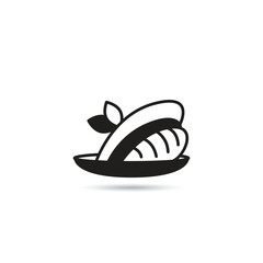 dessert and cake icon on white background