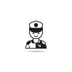 police icon on white background