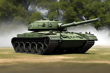 Military tank in the world. Generative AI illustrations