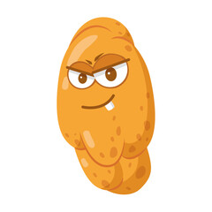 Vector illustration of a Haemophilus Influenzae bacteria in cartoon style isolated on white background