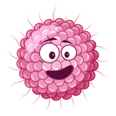 Vector illustration of a Varicella Zoster Virus in cartoon style isolated on white background