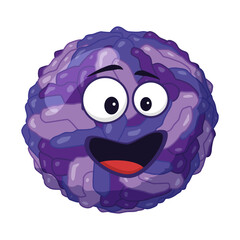 Vector illustration of a West Nile Virus in cartoon style isolated on white background