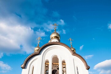 Domes of the Holy Trinity Church, Orenburg, Russia