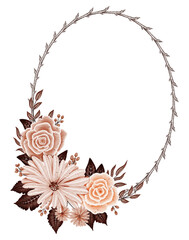 Watercolor flower arrangement