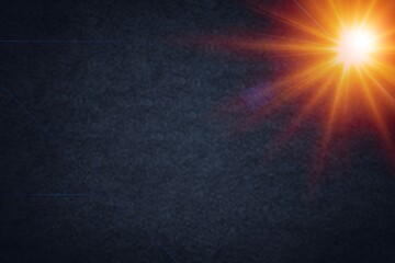 Abstract light flare on dark background.