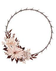 Watercolor flower arrangement