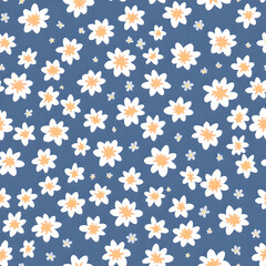 Fototapeta na wymiar seamless pattern with daisies