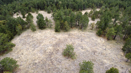 arial view of Divcibare mountain in early Autumn