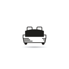 bed icon on white background