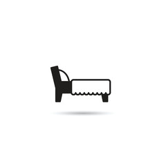 bed icon on white background