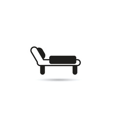 Fototapeta premium bed icon on white background