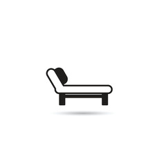 bed icon on white background