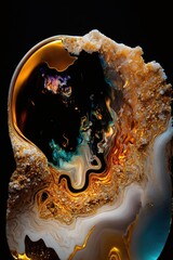 Trendy Hand painted abstract colorful liquid paints background. Stylish marble wave texture fluid acrylic, generative ai, generative, ai