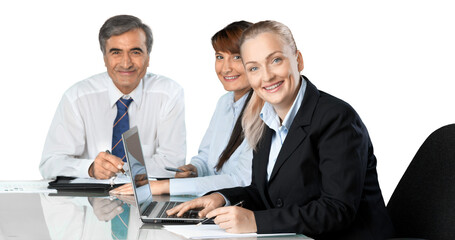 Fototapeta premium Portrait of Business People Working