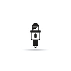 microphone icon on white background