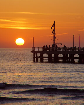 landscape with sunset in forte dei marmi