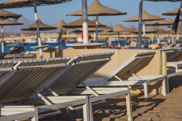 Hurghada, Beautiful tropical beach early morning. Egypt beach