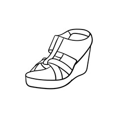 Shoes women elegant line art style design