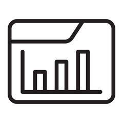 bar chart line icon