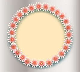 frame with flowers vector