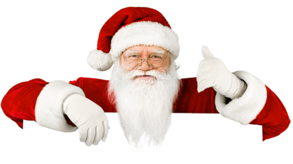Portrait of Smiling Santa Claus on white background