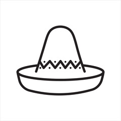 sombrero, mexican hat icon vector illustration symbol