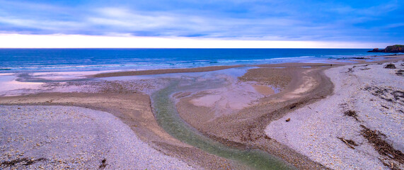 Beach of San Antolín, Protected Landscape of the Oriental Coast of Asturias, Naves, Llanes, Asturias, Spain, Europe