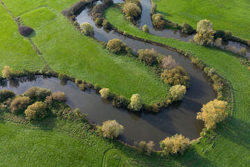 River landscape from above