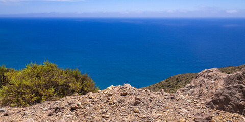 Panoramic View from Vela Blanca Volcanic Dome, Cabo de Gata-N&iacute;jar Natural Park, UNESCO Biosphere Reserve, Hot Desert Climate Region, Almer&iacute;a, Andaluc&iacute;a, Spain, Europe