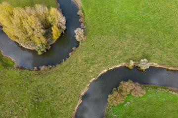 River landscape from above