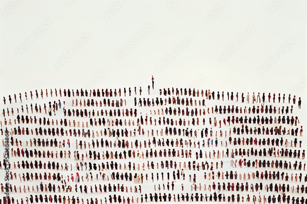 Poster a large group of people standing in front of a white wall with a red cross on it 2 d sprites a micro