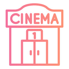 cinema gradient icon