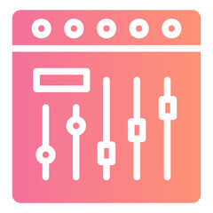 Fototapeta premium audio gradient icon