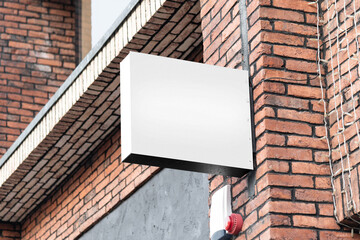Blank billboard sign mockup in the urban environment, empty space to display your advertising or branding campaign