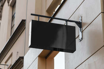 Blank billboard sign mockup in the urban environment, empty space to display your advertising or branding campaign