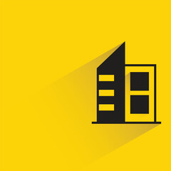 office building on yellow background