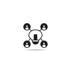 brainstorm icon on white background vector illustration