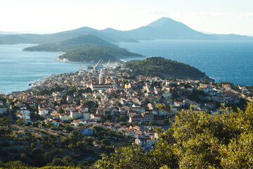 Amazing sea view of Kvarner bay and Lošinj archipelago of Croatia islands
