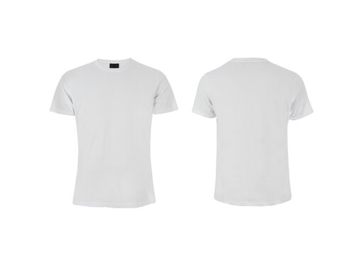 White t-shirt. Front and back, isolated on transparent or white background. Precision cut and flawless finish make it easy to incorporate the image into your projects.