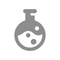 Chemistry glassware, lab flask vector icon. Laboratory, science test tube fill symbol.