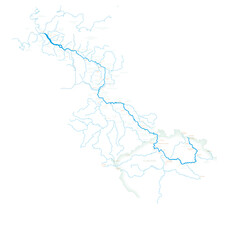 Verlauf der Elbe mit Nebenflüssen, Städten, Naturräumen