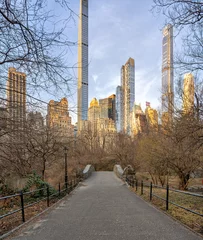 Papier Peint photo Pont de Gapstow Gapstow Bridge in Central Park, winter, early spring