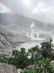 Tangkuban Perahu Volcano Landscape at Lembang, Bandung, West Java, Indonesia
