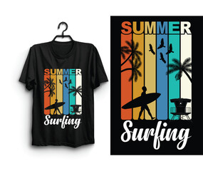Summer Surfing T-shirt Design