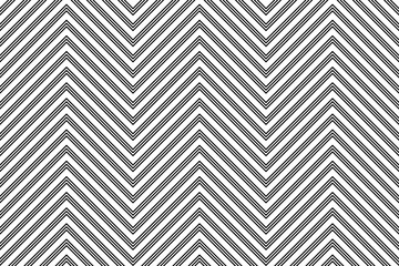 Black zigzag chevron lines pattern on white background vector. Wall and floor ceramic tiles seamless pattern.