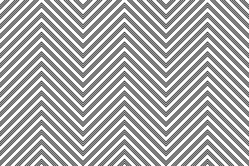 Black zigzag chevron lines pattern on white background vector. Wall and floor ceramic tiles seamless pattern.