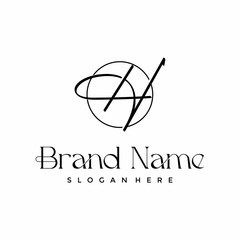 letter h llogo simple design vector