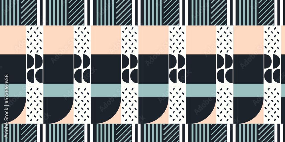 Aufkleber geometric art deco repeating and seamless pattern. seamless vector print for textiles, pillows, note