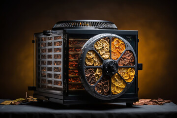 dehydrator in a empty background, small kitchen appliances, home and restaurant, generative ai