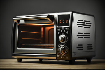 Obraz premium toaster oven in a isolated background, small kitchen appliances, home and restaurant, generative ai